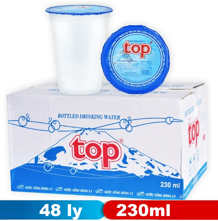 Top ly 230ml (thùng 48 ly) chính hãng — đại lý Phúc Anh Water