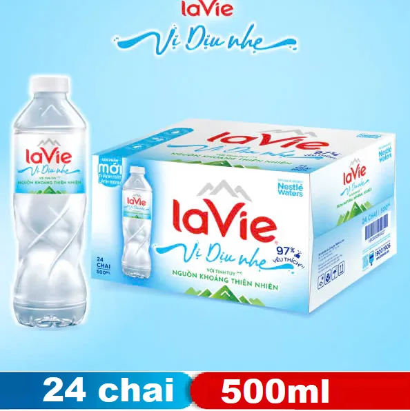 Lavie Vị Dịu Nhẹ 500ml (thùng 24)